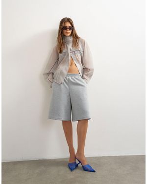 TOPSHOP Longline-jersey-shorts - Grau