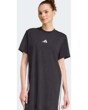 adidas Originals Essentials 3-Stripes Tee Dress - Blue