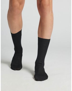 Intimissimi Short Sateen Cotton Lisle Socks - Black