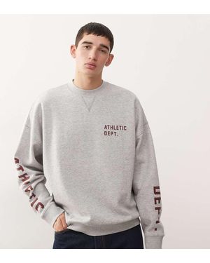 Collusion Sweatshirt Met Merknaamprint Op De Achterkant - Grijs