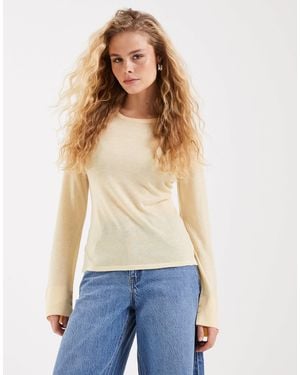 JJXX Pull en maille transparente - babeurre - Bleu
