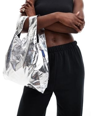 BAGGU Tote bag en nylon - métallisé - Bleu