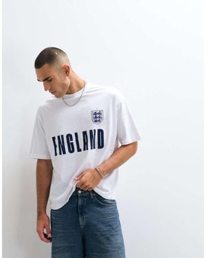 ASOS Oversized T-shirt With Fa England Three Lions Print - White