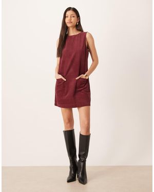 Nobody's Child Chiara Cord Pinafore Mini Dress - Pink