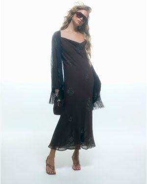 River Island Embellished Maxi Dress - Blue