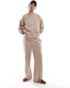 Threadbare Co-ord Wide Leg jogger - Natural