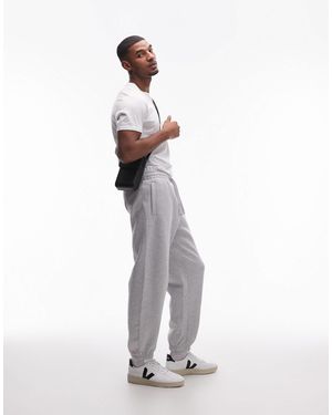 TOPMAN Premium Heavyweight Oversized jogger - White