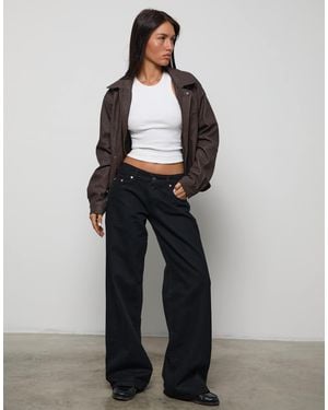 Motel Low Rise Roomy Jeans - Black