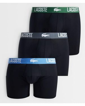 Lacoste 3 Pack Boxer Briefs - Blue
