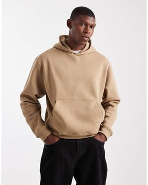 ASOS Essentials Boxy Hoodie - Natural