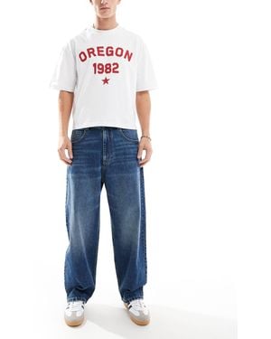 Pull&Bear Stwd Waistband Skater Jean - Blue