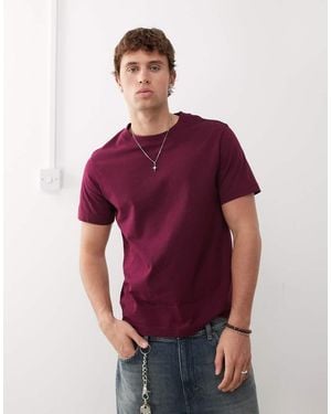 Weekday Boxy Oversized Fit Heavyweight Jersey T-shirt - Red