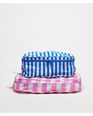 BAGGU Large Stripe Packing Cube 2 Pack Set - Blue