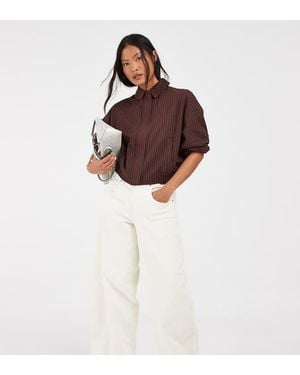 Only Petite Tamy Barrel Jeans - Brown