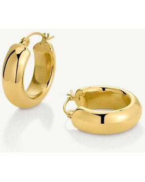 D.Louise Waterproof Bold Hoop Earrings – Tarnish-Free - Metallic
