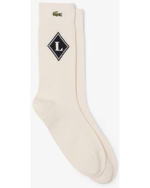 Lacoste Diamond Logo Tube Socks - White