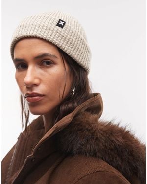 Collusion Bonnet pêcheur à logo en oatmeal - Marron