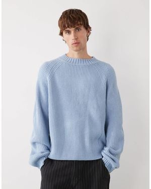 Collusion Boxy Knitted Sweater - Blue