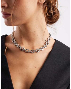 Accessorize Collar De Cadena Con Brillantes De - Negro