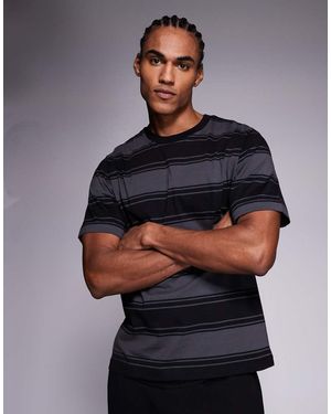 ADPT Oversized Stripe T-shirt - Grey