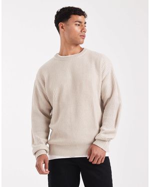 JJ Rebel – strukturierter oversize-pullover - Natur