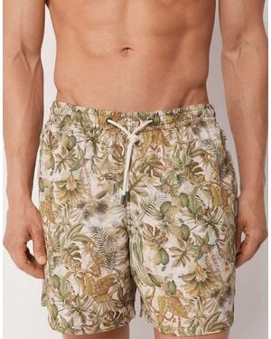 Calzedonia Printed Swim Boxer Formentera - Natural