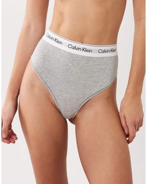 Calvin Klein Shapewear Icon Cotton Modal Thong - Grey