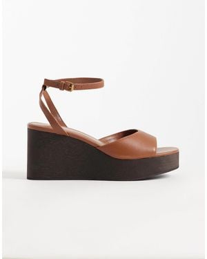 Mango Platform Wedges - White