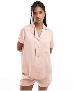 True Decadence Button Shirt Pyjama Set - Pink