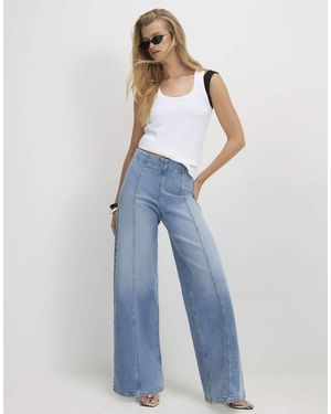 River Island Pull On Palazzo Jeans - Blue