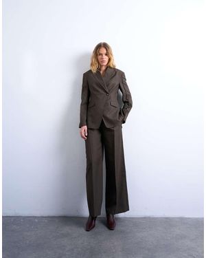 TOPSHOP Co Ord Asymmetric Wrap Blazer With Seam Details - Black