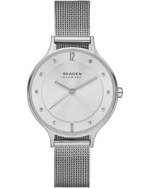 Skagen 'S Anita Lille Three Hand, Stainless Steel Watch - White