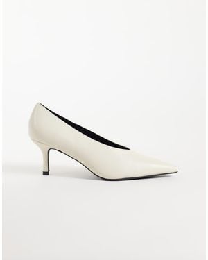 Public Desire Solaire Heeled Court Shoes - White