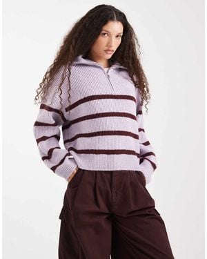Cotton On Luxe Half Zip Pullover - Purple