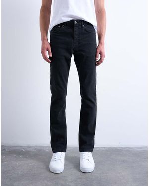 TOPMAN Vaqueros De Corte Slim Elástico Con Lavado Negro De - Azul