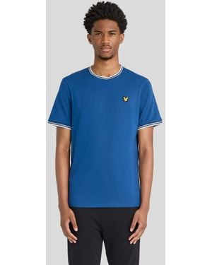 Lyle & Scott Ss T-Shirts Tipped Sport Core T-Shirt - Blue