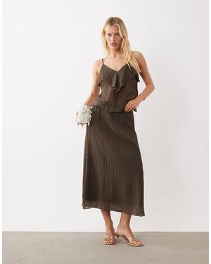 Vila – chiffon-midirock - Natur