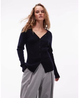 ARKET Gilet ajusté avec col - Noir