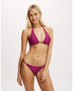 Cotton On High Apex Slider Triangle Bikini Top - Purple
