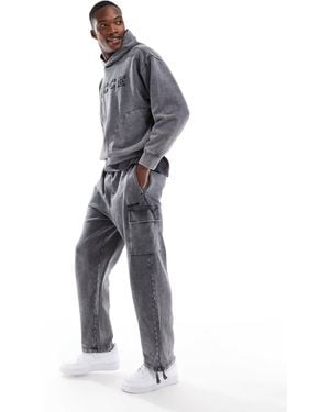 Nicce London Co-ord Washed Cargo jogger - Blue