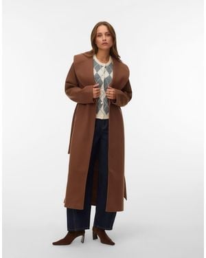 Vero Moda Anne Belted Coat - Brown