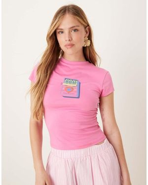 ASOS Baby Tee With Sardines Graphic - Pink