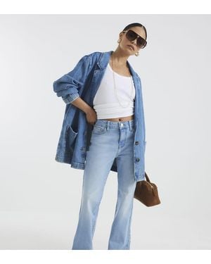 River Island Petite Mid-Rise Bootcut Jeans - Blue