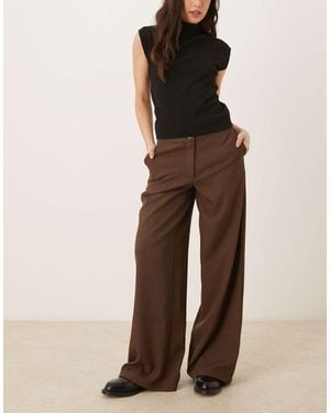 Jdy High Waist Wide Leg Trouser - Brown