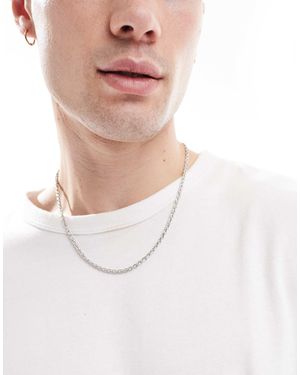 Jack & Jones Rope Chain Necklace - White
