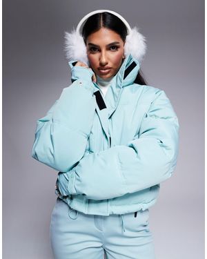 ASOS 4505 Ski & Snow 4505 – ski – kastige ski-pufferjacke - Blau