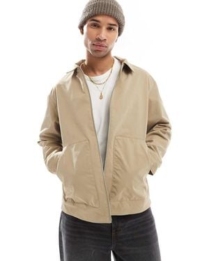 Jack & Jones Twill Harrington Jacket - Natural