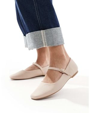 SEQWL Wide Fit Seqwl - ballerines larges avec bride à boucle - beige - Bleu