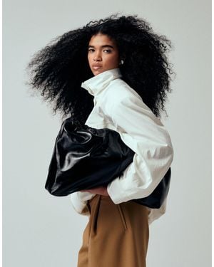 ASOS Statement Tote Bag With Metal Hardware - Black