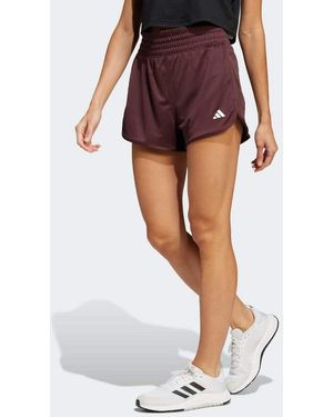 adidas Originals Adidas Training Pacer Essentials Knit High-Rise Shorts - White